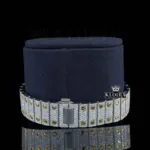 Yellow Gold Square Dial Black Roman Numerals Moissanite Watch Bracelet View