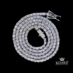 Tennis Chain Moissanite Diamond Silver VVS 12 Carat 3mm Men - Ac Bdb Eee E D Aefb E