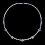 5mm Round Moissanite Tennis Chain JoyLink in 14K White Gold Full Chain