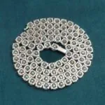 6mm Round Moissanite Tennis Chain SparkleLoop in 14K White Gold Closeup Back View