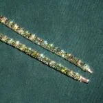 6mm Round Moissanite Tennis Chain SparkleLoop in 14K White Gold Closeup Clasp