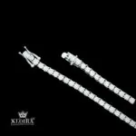 Tennis Chain Moissanite Diamond Silver VVS 12 Carat 3mm Men - A C D C A Dd Be Ce F F