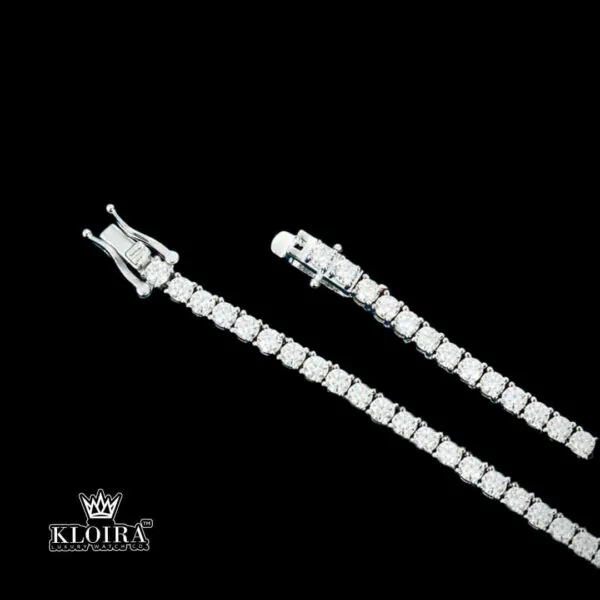 Tennis Chain Moissanite Diamond Silver VVS 12 Carat 3mm Men - A C D C A Dd Be Ce F F