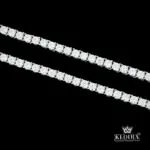Tennis Chain Moissanite Diamond Silver VVS 12 Carat 3mm Men - 