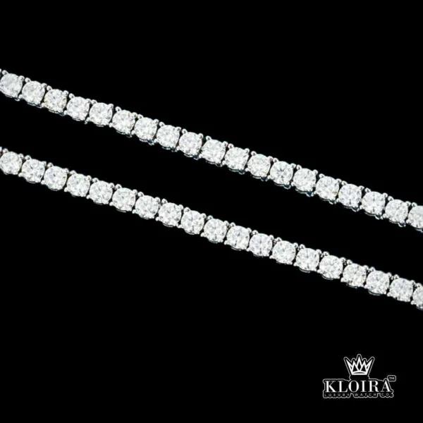 Tennis Chain Moissanite Diamond Silver VVS 12 Carat 3mm Men - 