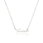 Custom Cursive Name Pendant Necklace in 14K Gold
