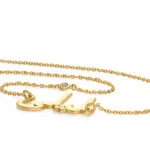 Custom Engraved Name Pendant Necklace in 14K Gold