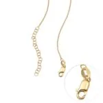 Custom Engraved Name Pendant Necklace in 14K Gold