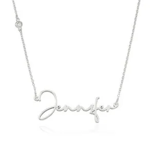 Personalizable Custom Name Pendant Necklace - 14K Gold, Up to 5 Characters