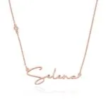 Custom Name Pendant Necklace in 14K Gold