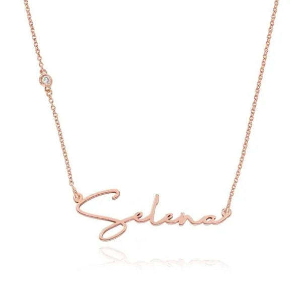 Custom Name Pendant Necklace in 14K Gold
