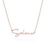 Custom Name Pendant Necklace in 14K Gold