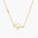 Custom Name Pendant Necklace in 14K Gold