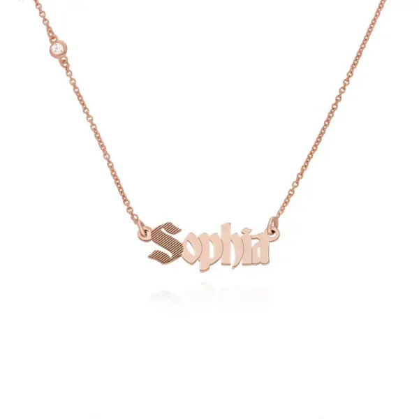 Custom Signature Name Pendant Necklace in 14K Gold