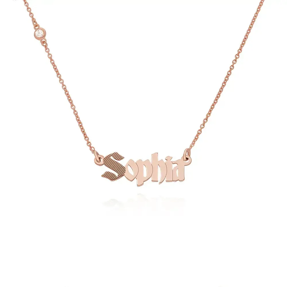Custom Signature Name Pendant Necklace in 14K Gold