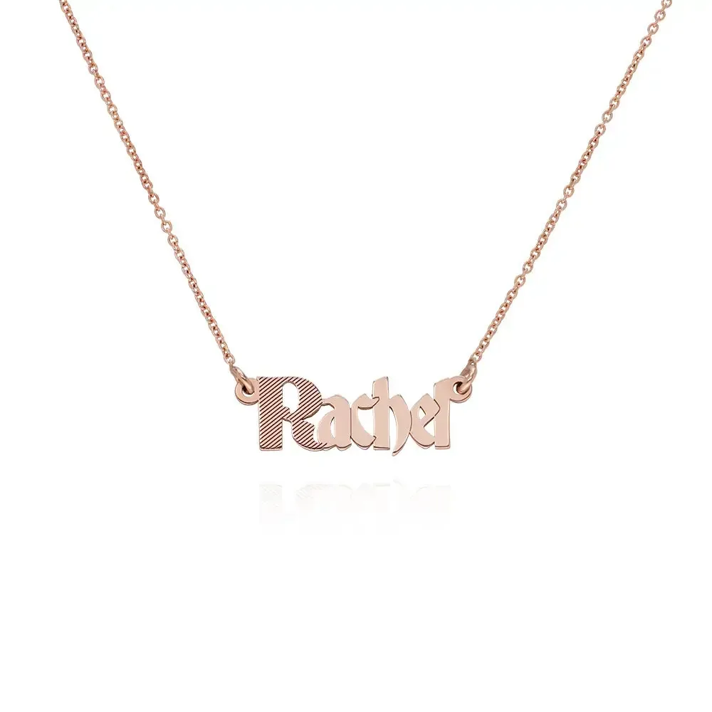 Custom Signature Name Pendant Necklace in 14K Gold