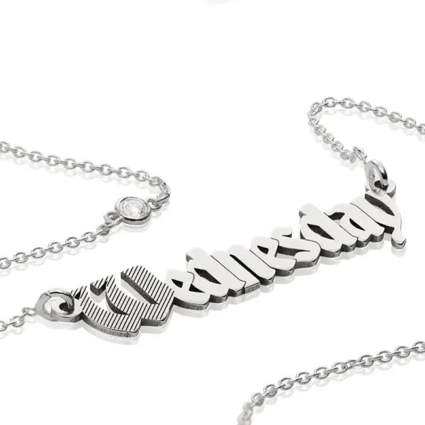 Custom Signature Name Pendant Necklace in 14K Gold