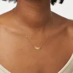 Custom Signature Name Pendant Necklace in 14K Gold
