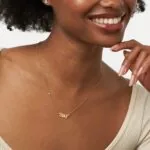 Custom Signature Name Pendant Necklace in 14K Gold