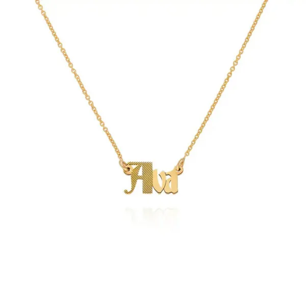 Custom Signature Name Pendant Necklace in 14K Gold