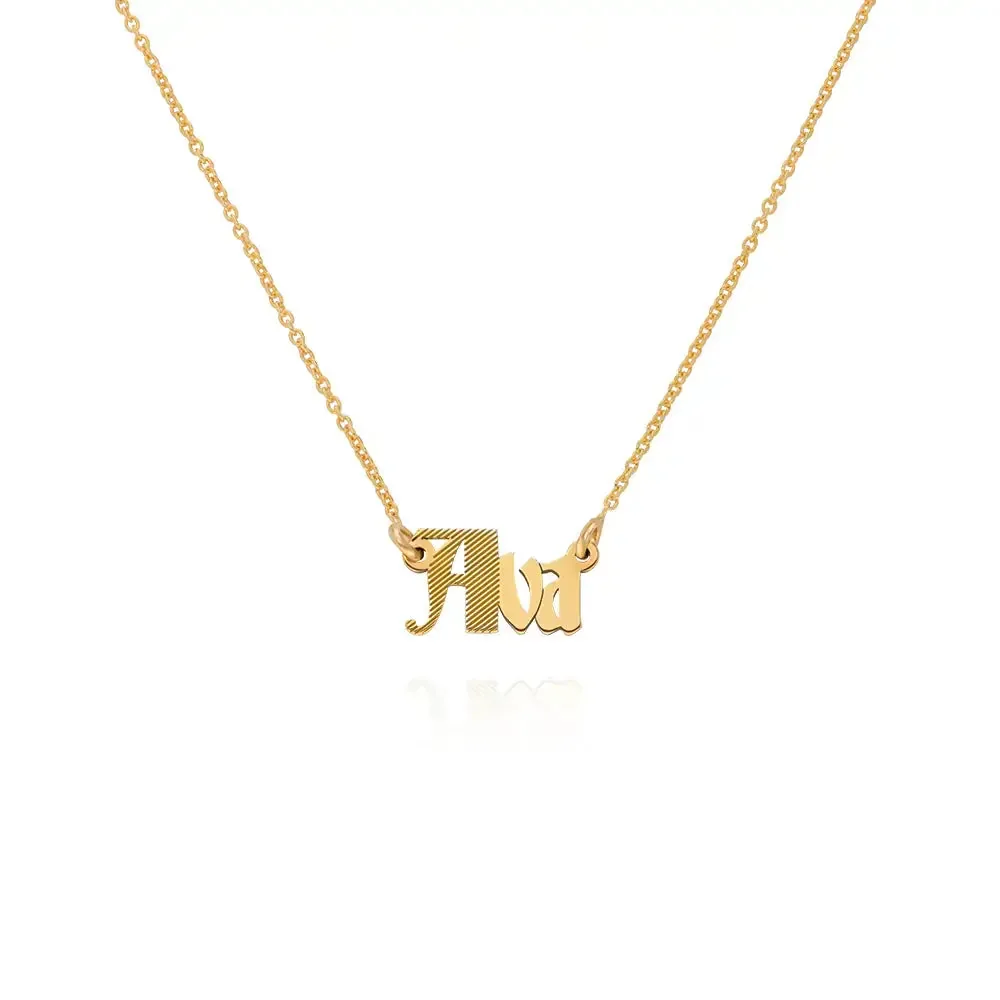 Custom Signature Name Pendant Necklace in 14K Gold