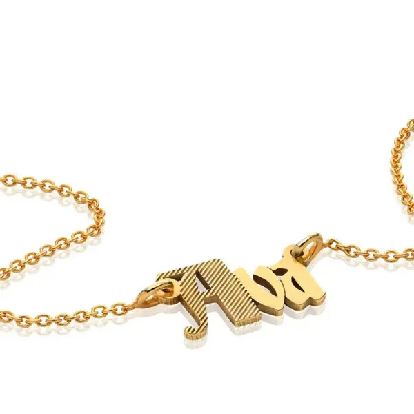 Custom Signature Name Pendant Necklace in 14K Gold