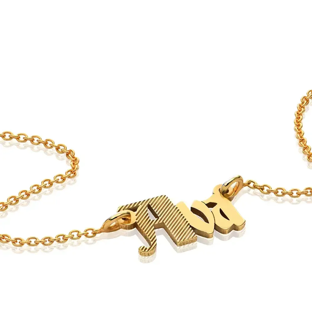 Custom Signature Name Pendant Necklace in 14K Gold