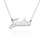 Custom Sophisticated Name Pendant Necklace in 14K Gold