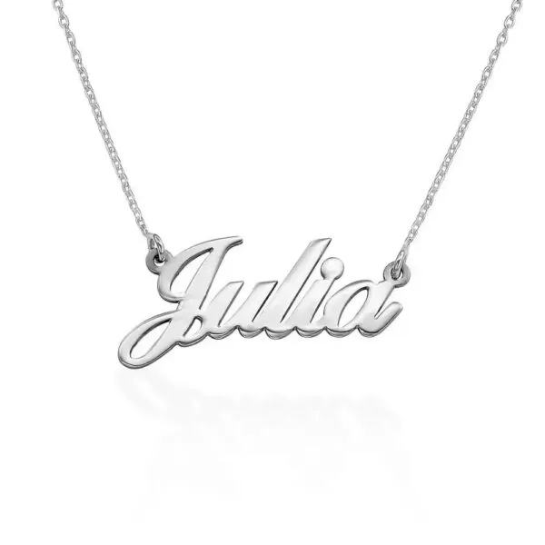 Custom Sophisticated Name Pendant Necklace in 14K Gold
