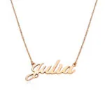 Custom Stylish Name Pendant Necklace in 14K Gold