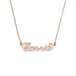 Customize Chic Nameplate Pendant Necklace in 14K Gold