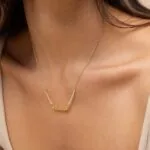 Customize Elegant Script Name Pendant in 14K Gold