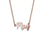 Customize Elegant Script Name Pendant in 14K Gold