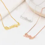 Customize Glamour Name Pendant in 14K Gold