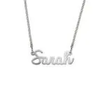 Personalized Moissanite Name Pendant Necklace - 14K Gold, Custom Design
