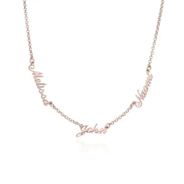 Customize Signature Name Pendant Necklace in 14K Gold
