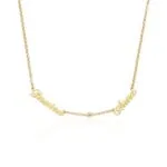 Customize Signature Name Pendant Necklace in 14K Gold