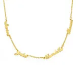 Customize Signature Name Pendant Necklace in 14K Gold