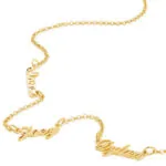 Customize Signature Name Pendant Necklace in 14K Gold