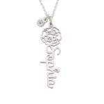 Blossom Personalized Name Pendant Necklace in 14K Gold