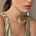 Personalized Artistic Name Pendant Necklace in 14K Gold