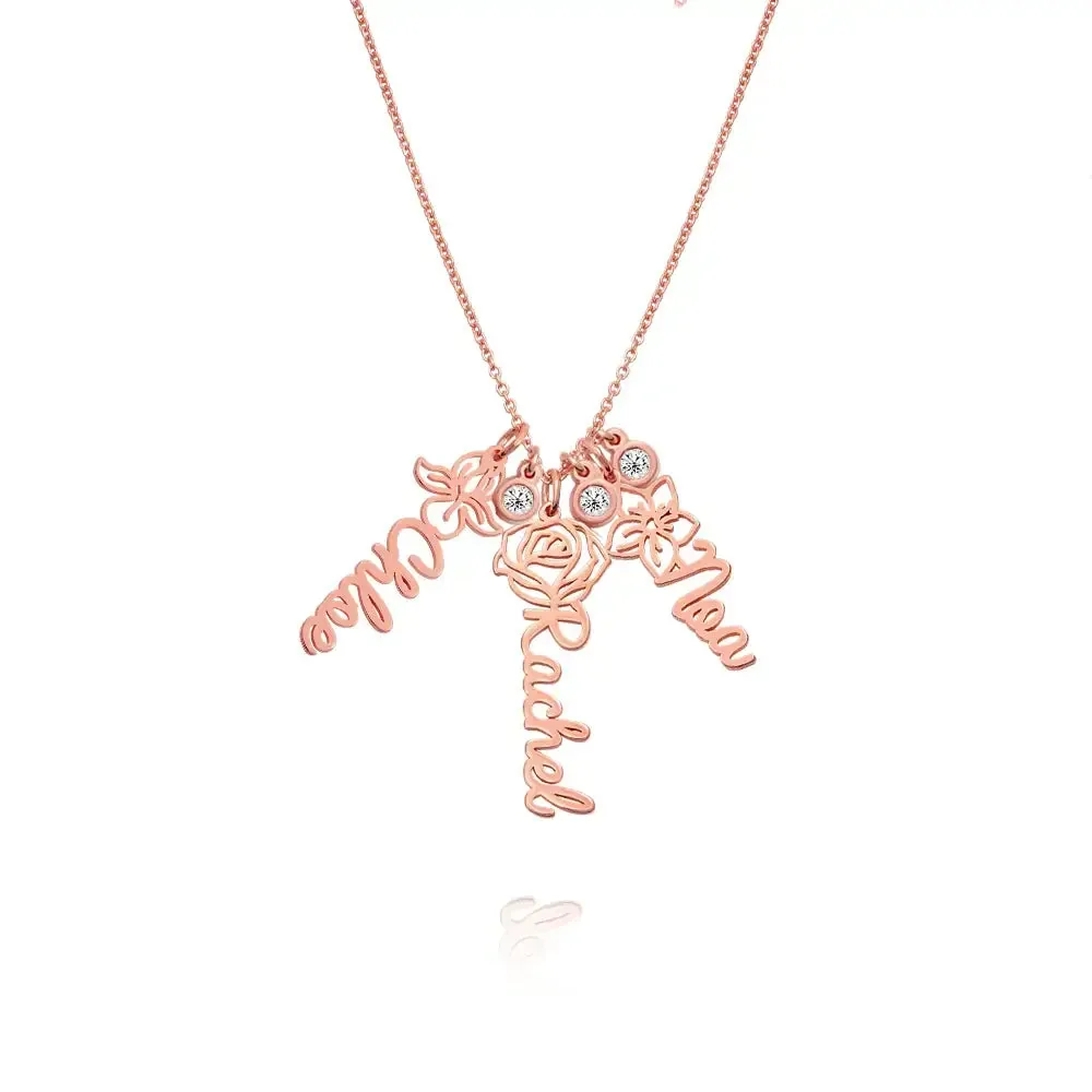 Personalized Artistic Name Pendant Necklace in 14K Gold