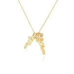 Personalized Artistic Name Pendant Necklace in 14K Gold