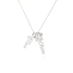 Personalized Artistic Name Pendant Necklace in 14K Gold