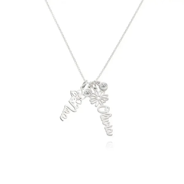 Personalized Artistic Name Pendant Necklace in 14K Gold