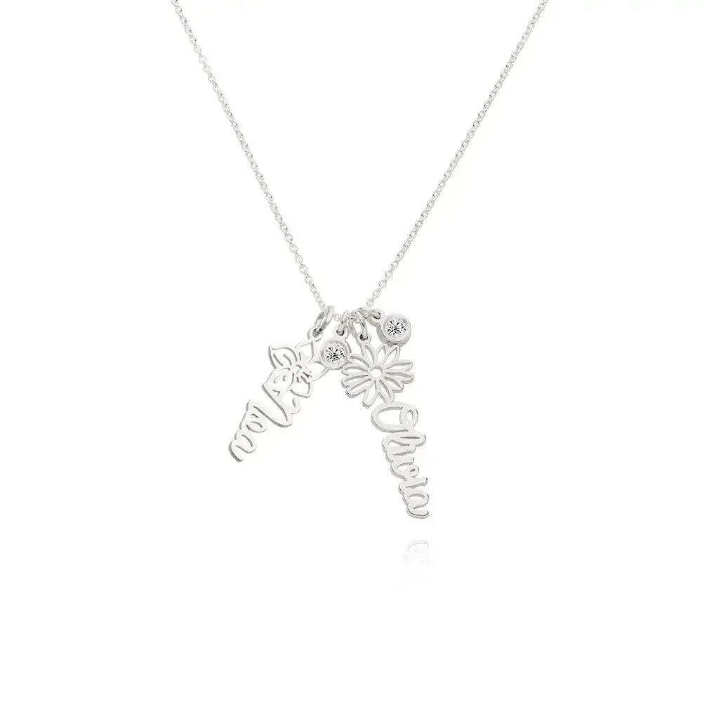 Personalized Artistic Name Pendant Necklace in 14K Gold