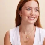Classic Cocktail Name Necklace in Gold Plating - Personalized Classic Name Necklace In Vermeil