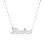Personalized Cursive Name Pendant in 14K Gold with custom design and cursive lettering