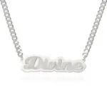 Dazzle Custom Name Pendant Necklace in 14K Gold