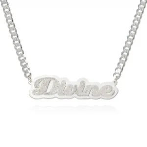 Dazzle Custom Name Pendant Necklace in 14K Gold